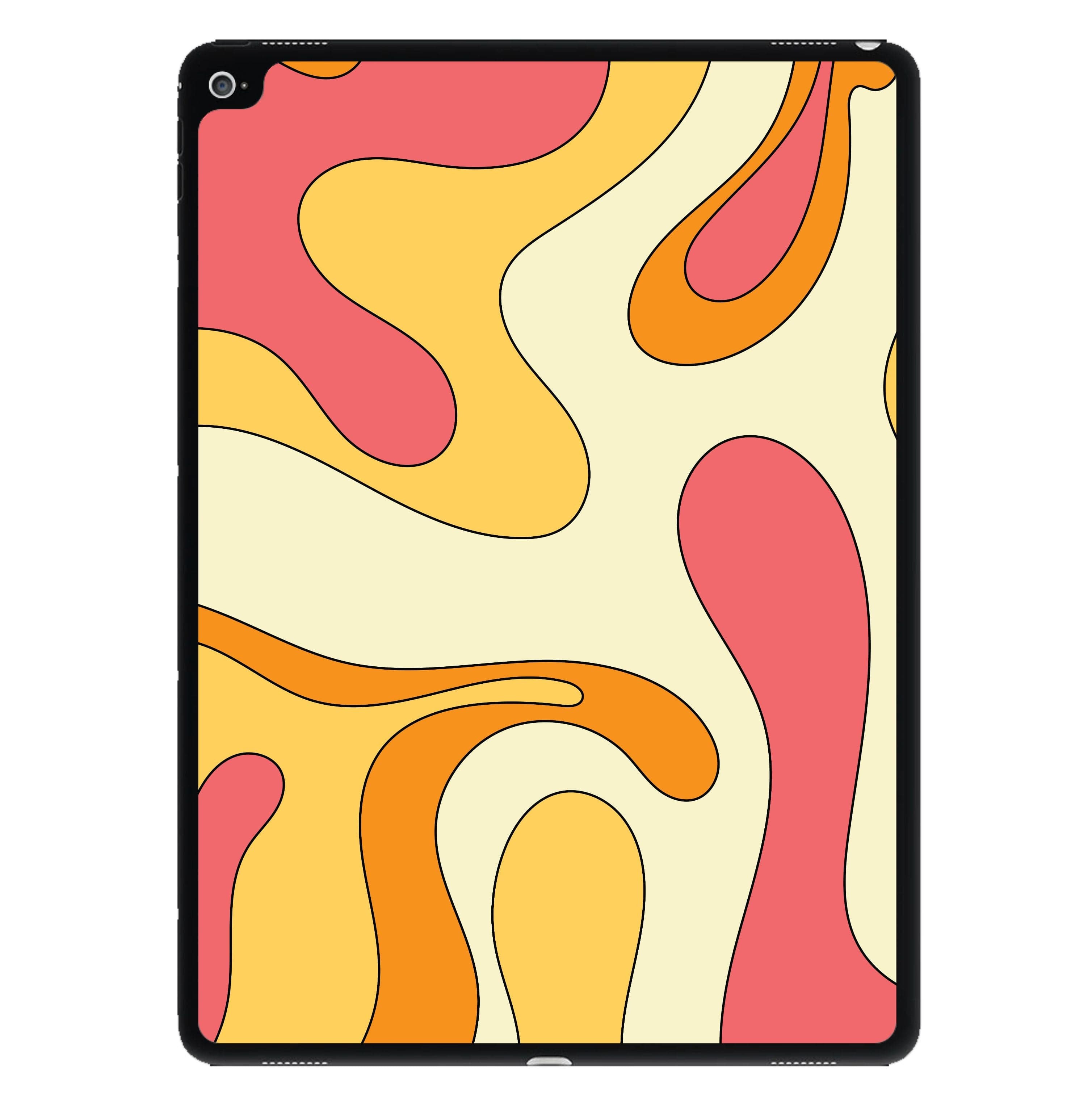 Pastel Waves Abstract Pattern iPad Case