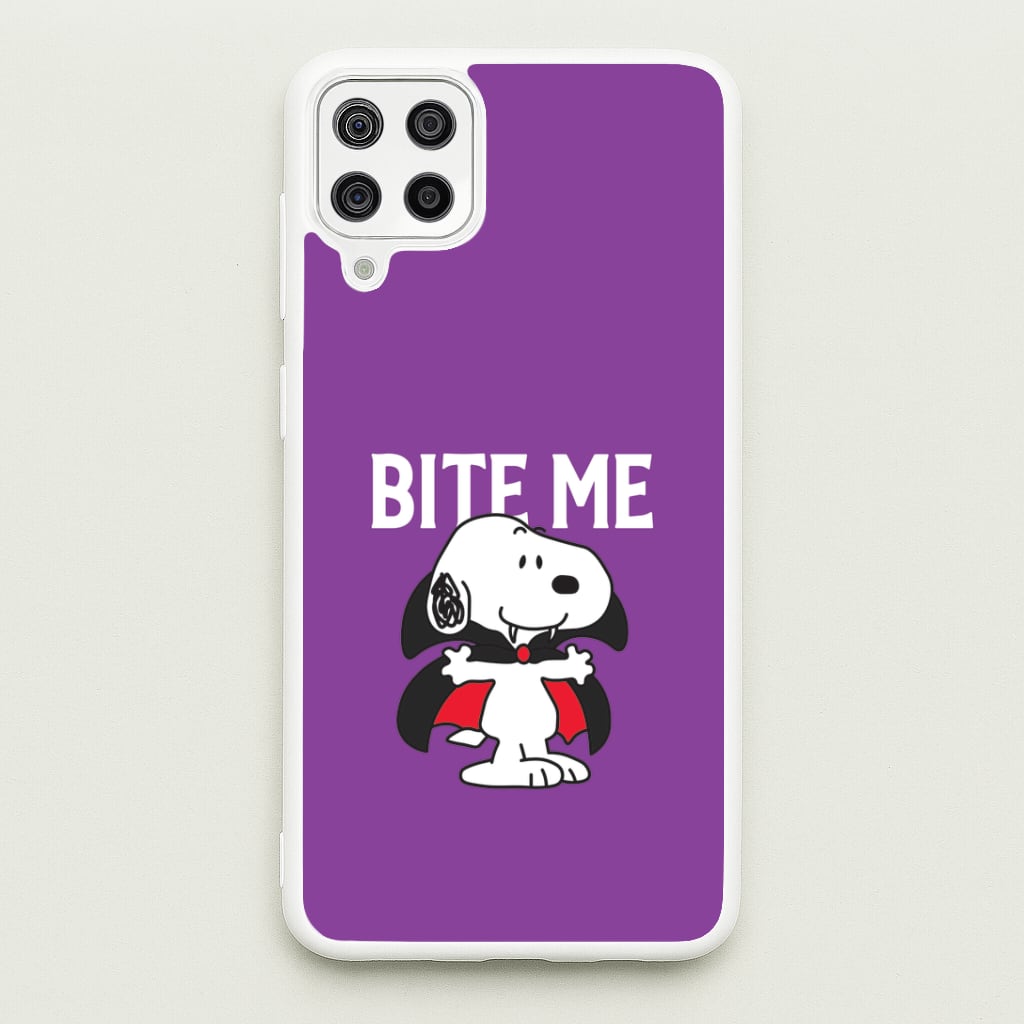 Bite Me Cartoon Beagle Galaxy A12 Case