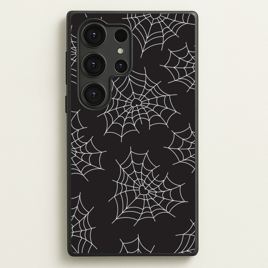 Spiderweb Hearts Pattern Galaxy S25 Ultra Case
