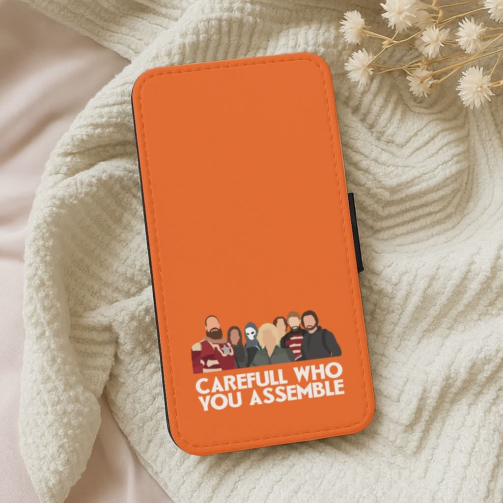 Careful Who You Assemble Leather Phone Case