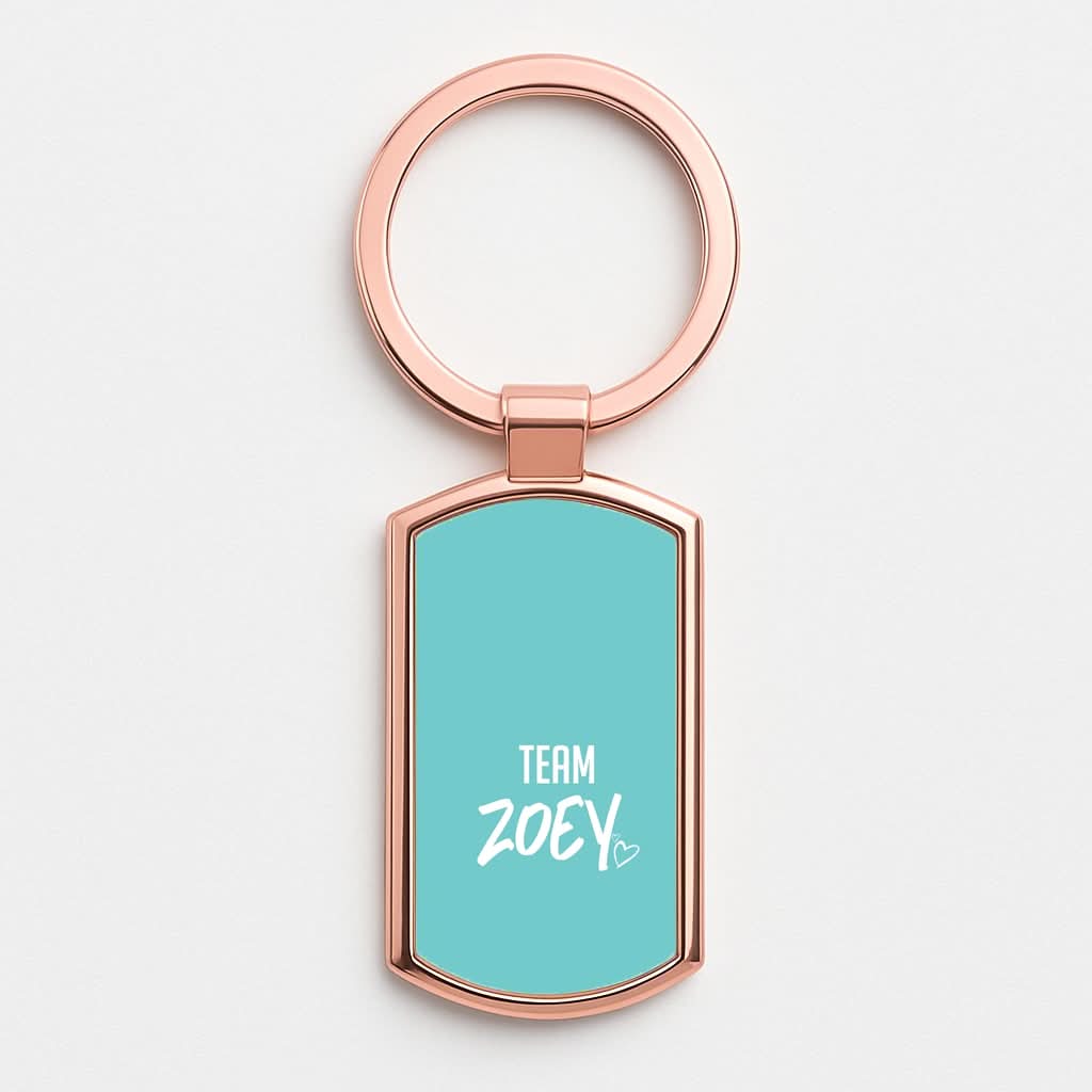 Team Zoey Rose Gold Keyring