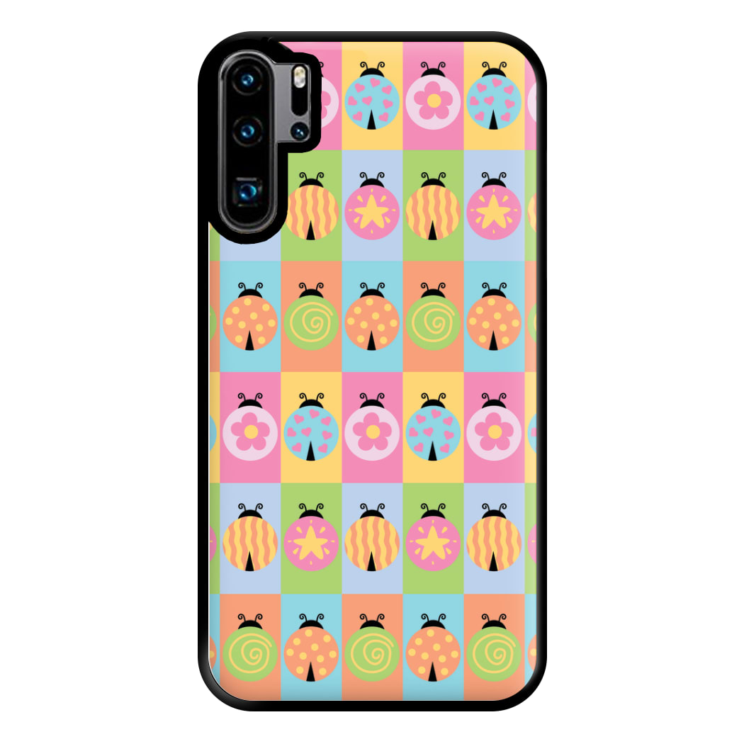 Cartoon Ladybugs Colourful Pattern Huawei P30 Pro Case