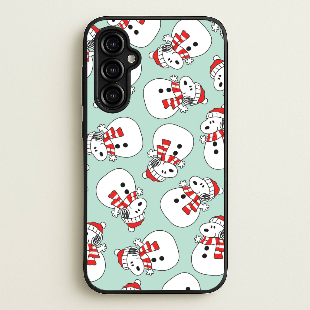 Cartoon Beagle Snowman Pattern Galaxy A54 Case