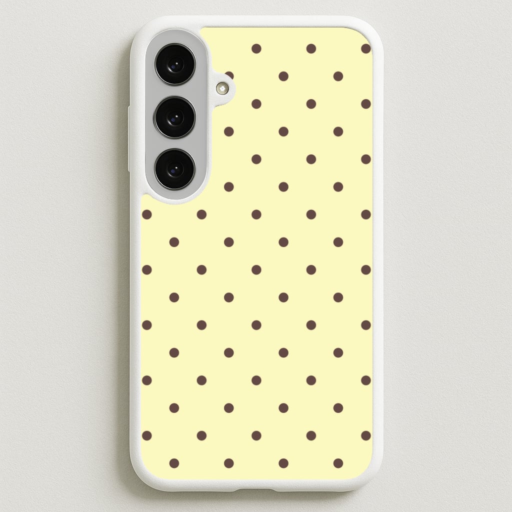 Vanilla & Chocolate Polka Dots Galaxy S25FE Case