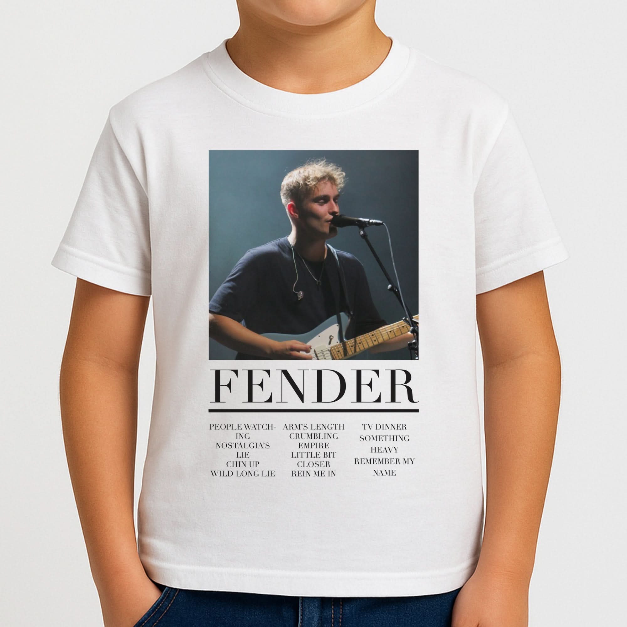 Fender Orange Song List Boys T-Shirt