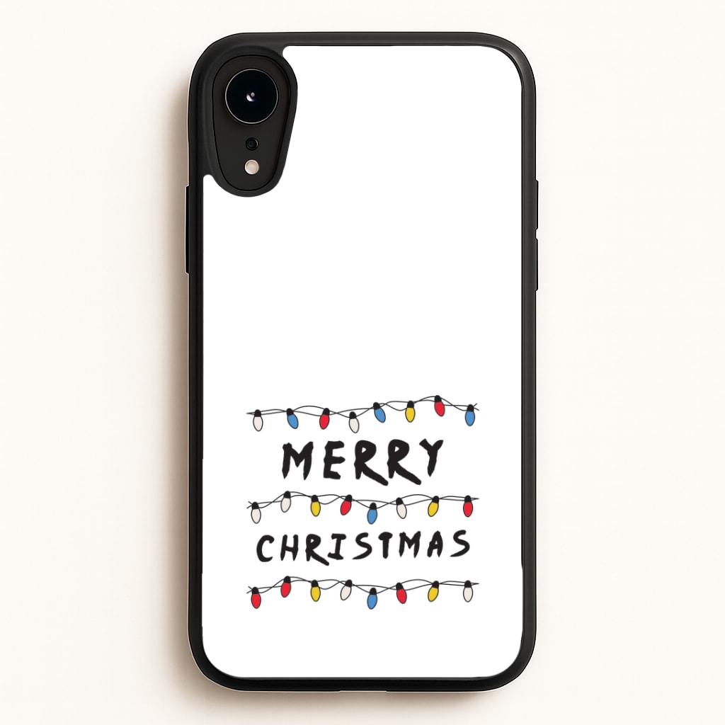 Merry Christmas String Lights iPhone XR Case