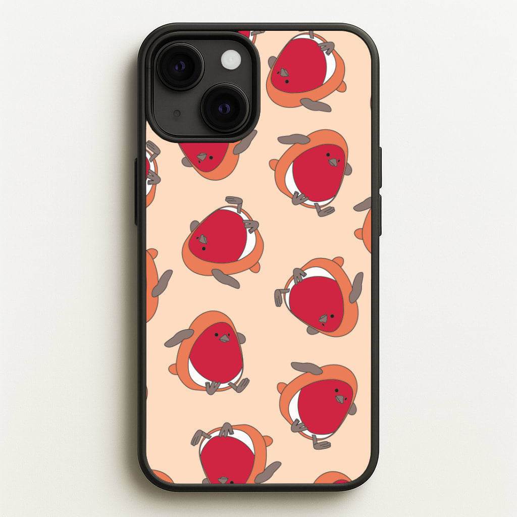 Christmas Robin Plush Pattern iPhone 13 Mini Case