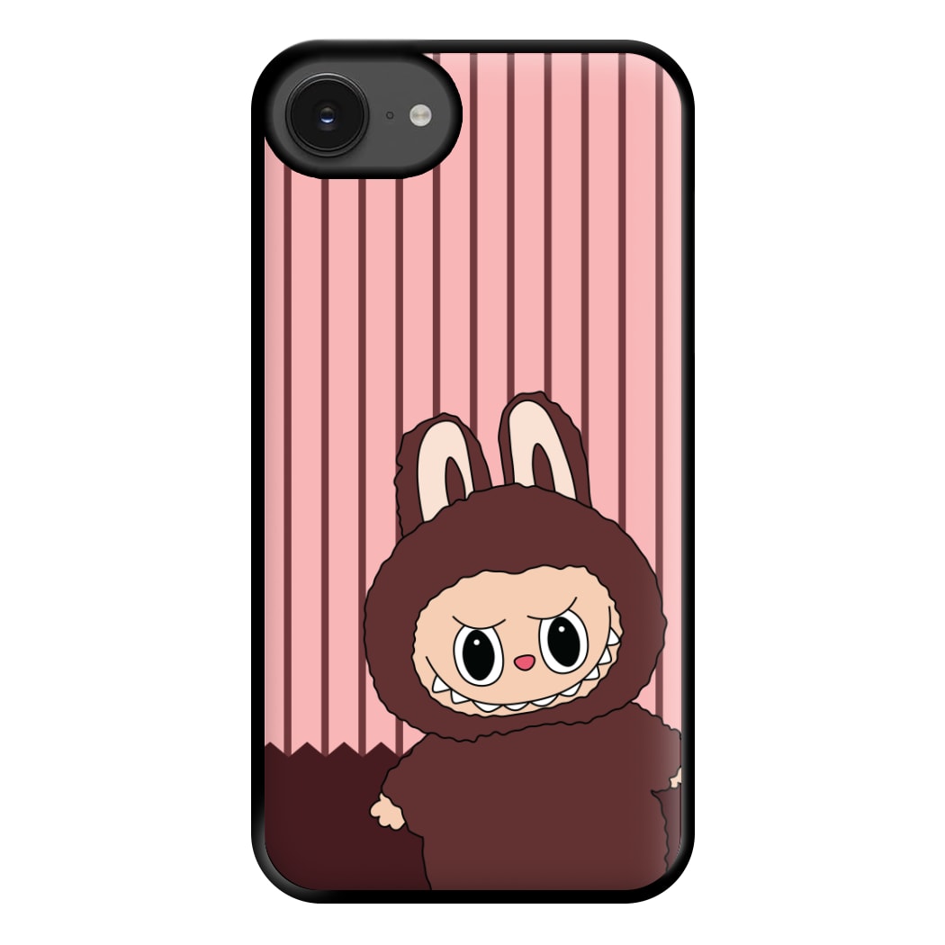 Stripey Cute Brown Monster iPhone 16e Case