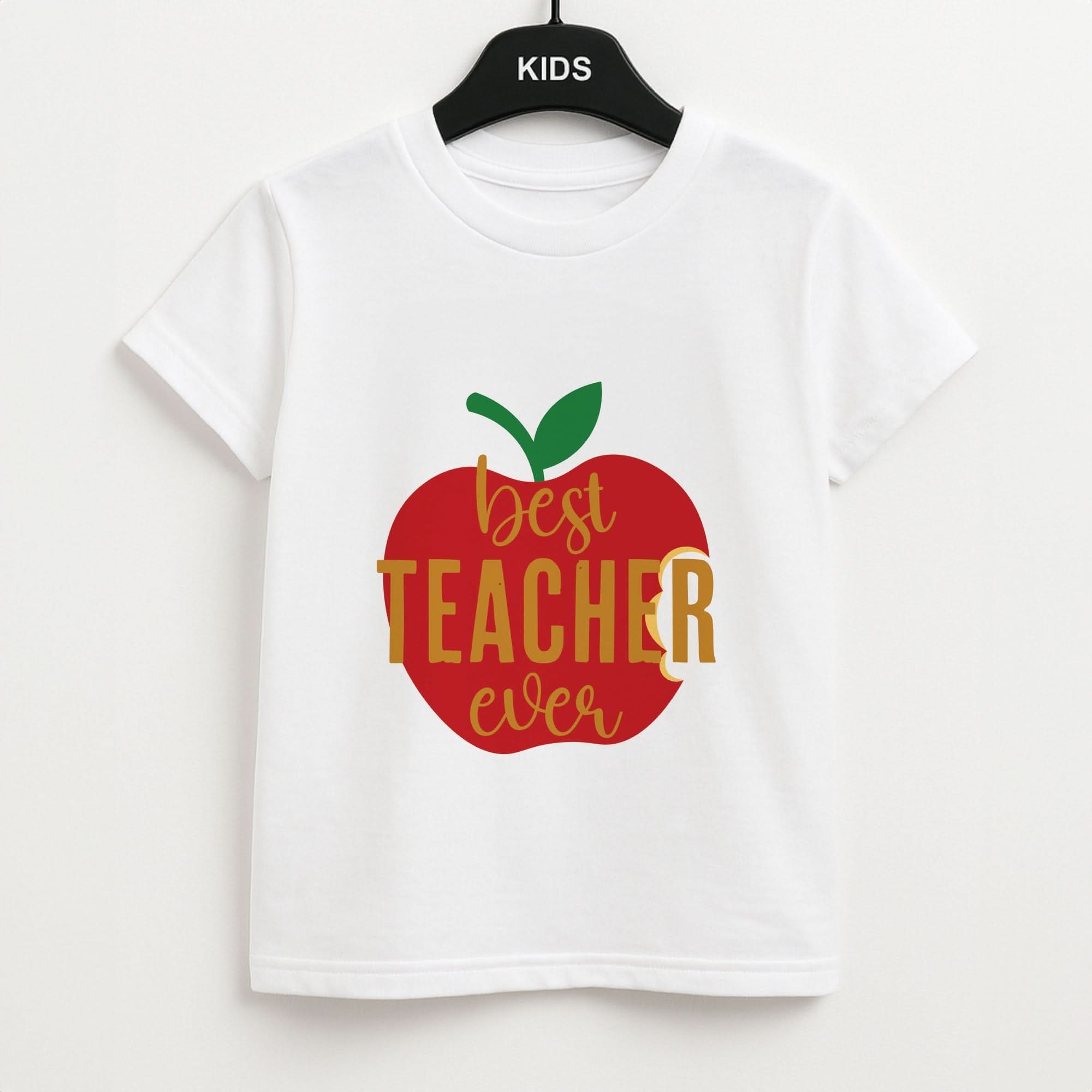 Apple Best Teacher Ever Kids Unisex T-Shirt