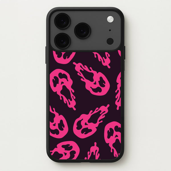 Trippy Ghost Face Pattern iPhone 17 Pro Max Case