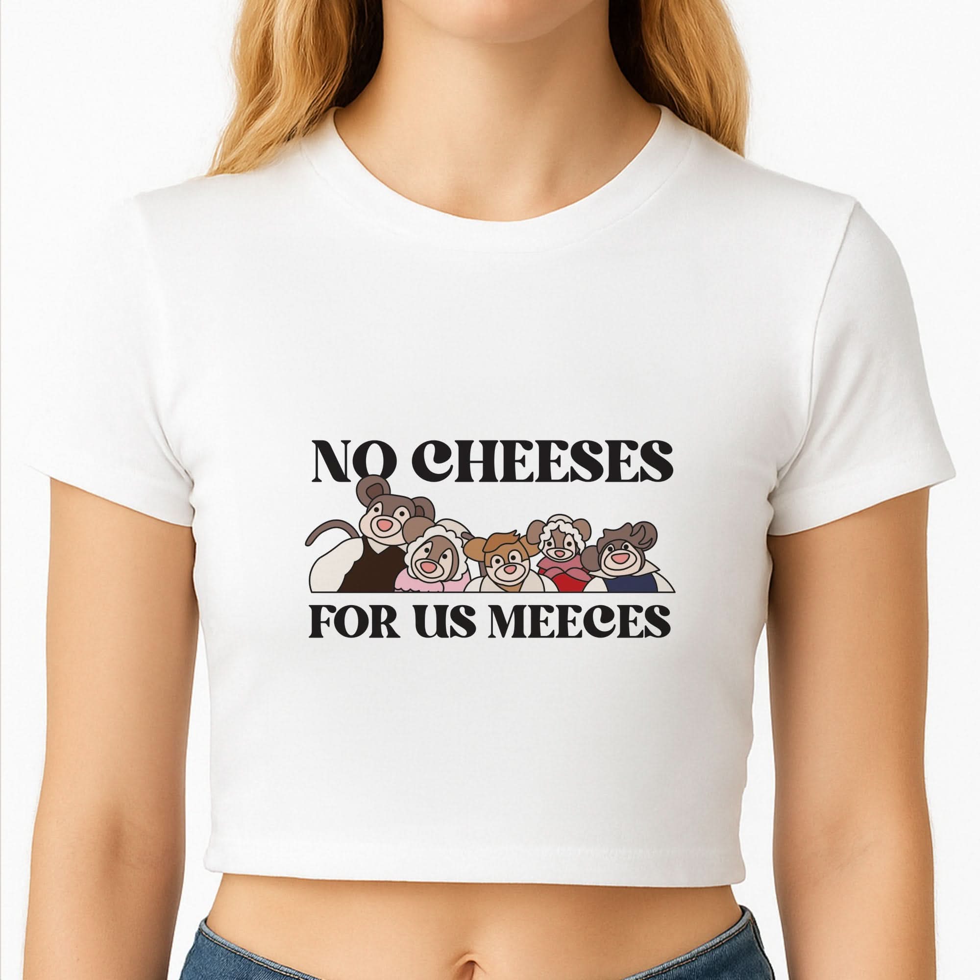 No Cheeses For Us Meeces II Crop Top