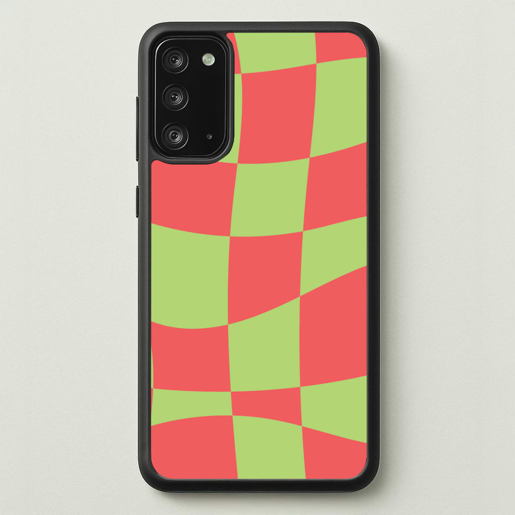 Abstract Red And Green Christmas Pattern Galaxy Note 20 Case