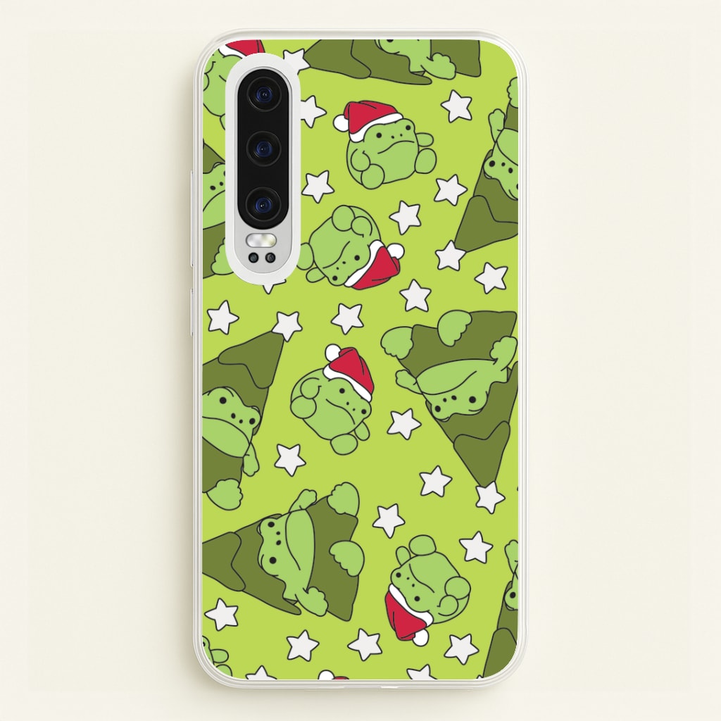 Christmas Frogs And Stars Plush Pattern Huawei P30 Case