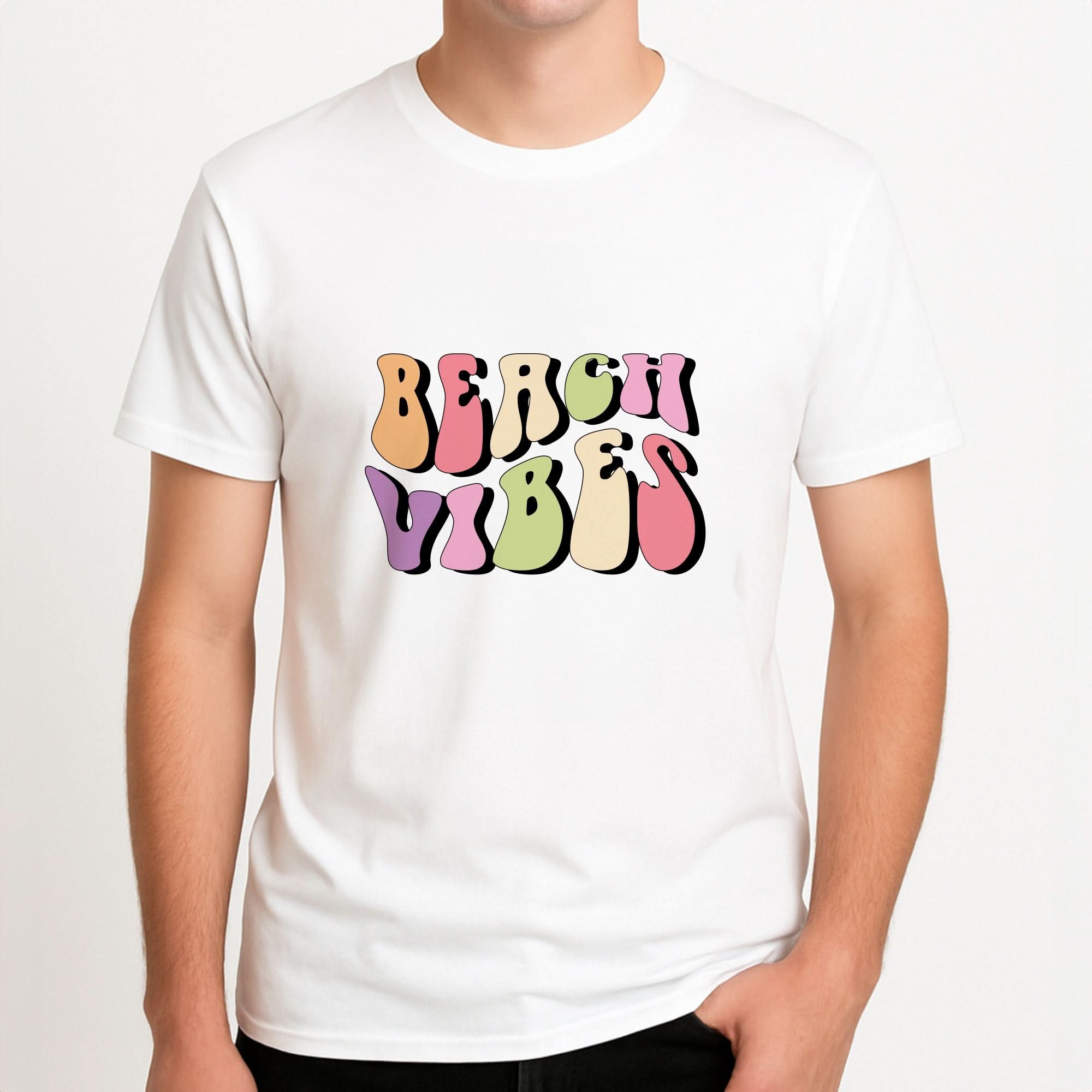 Pastel Beach Vibes Mens T-Shirt