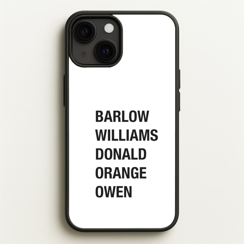 Take Band Members Names iPhone 13 Case