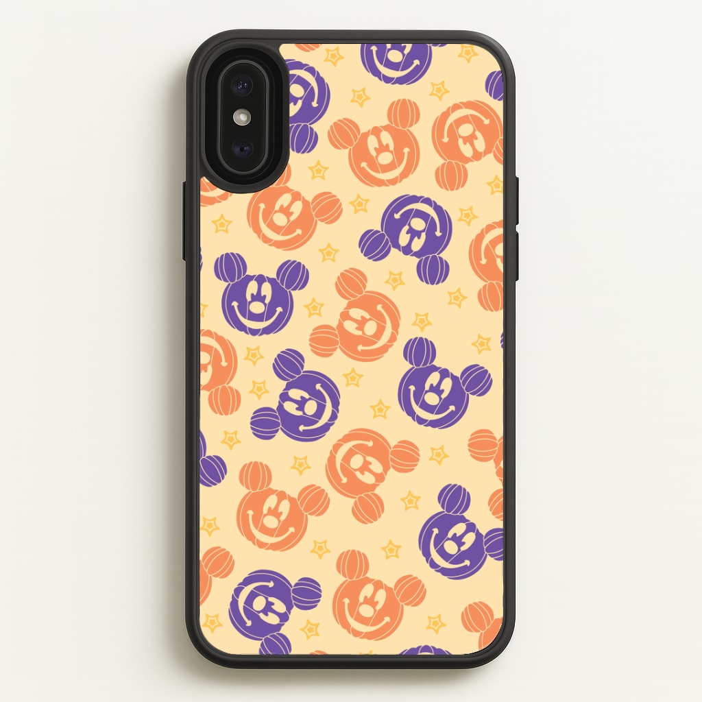 Pumkin Mouse And Stars Pattern iPhone XS Max Case