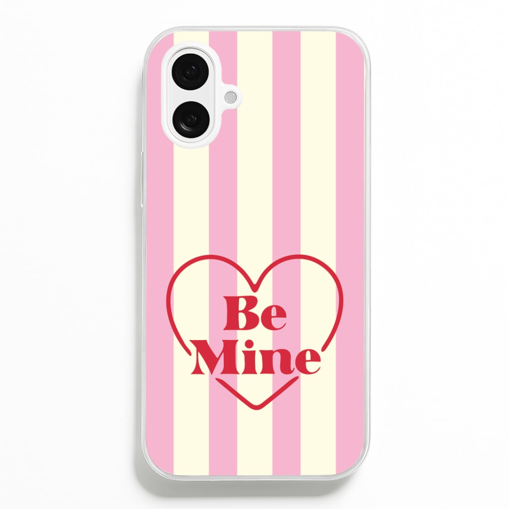 Be Mine Stripey iPhone 16 Plus Case