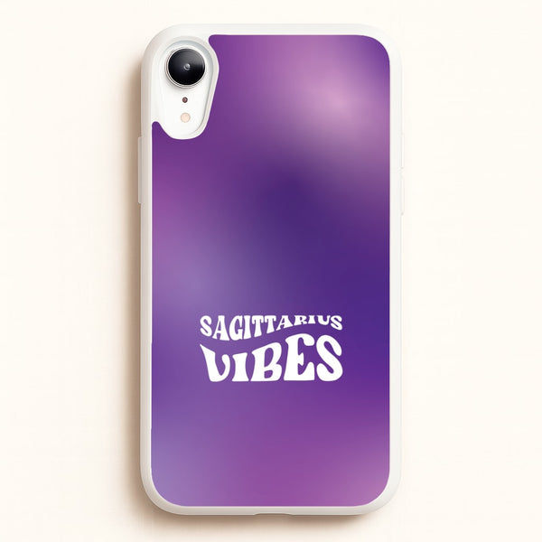 Sagittarius Vibes Gradient Zodiac iPhone XR Case