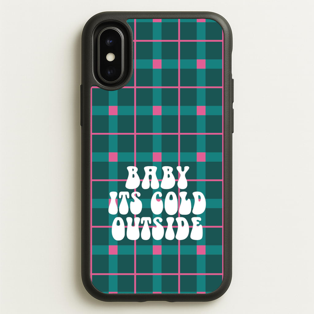 Baby It's Cold Outside Tartan iPhone X / XS Case