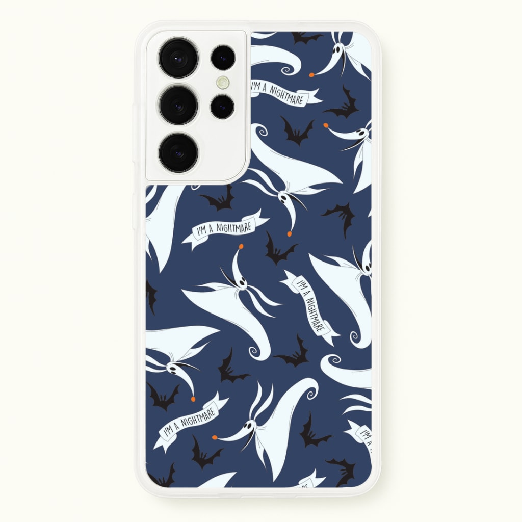 Skeleton Dog And Bats Pattern Galaxy S21 Ultra Case