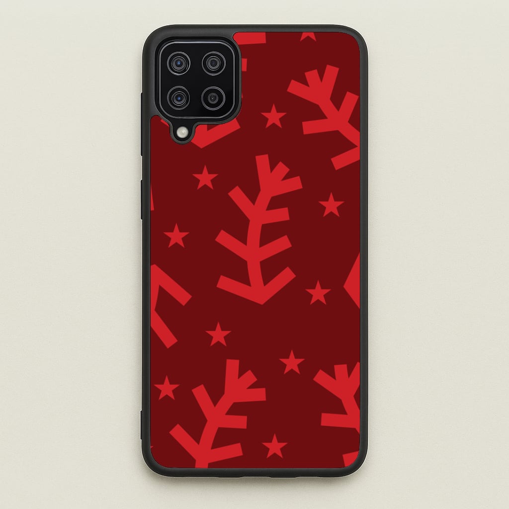 Abstract Ferns And Snowflakes Pattern Galaxy A12 Case