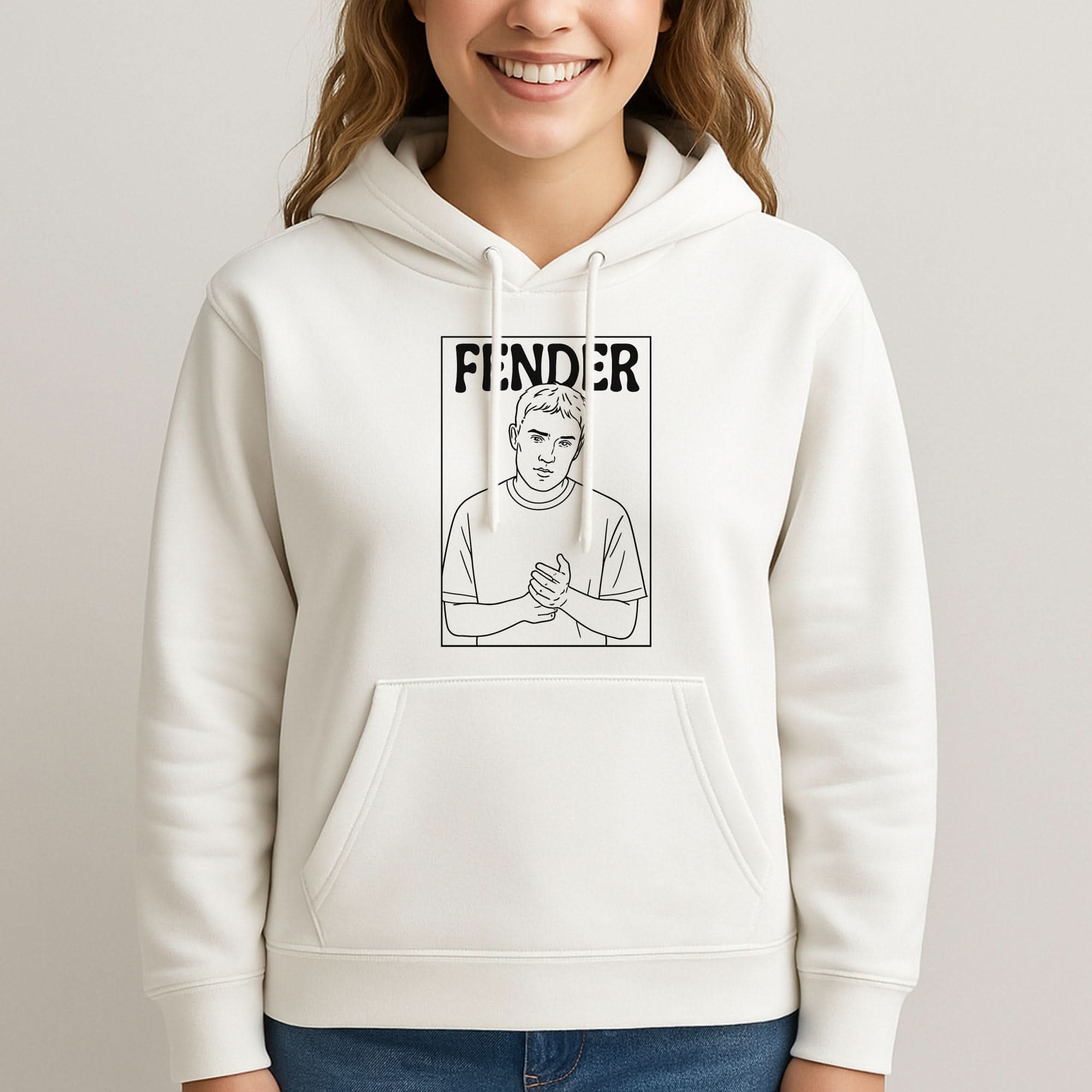 Fender Outline Womans Hooded Sweatshirt