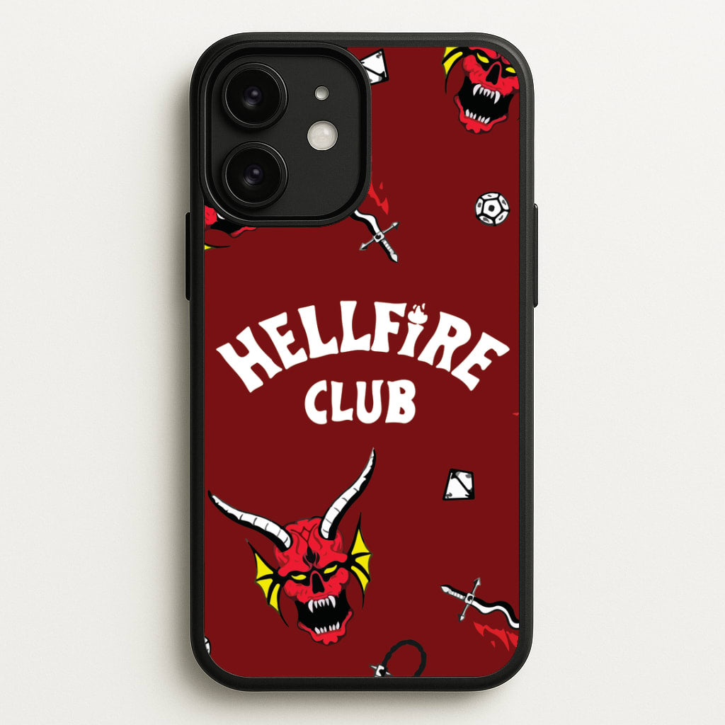 Hellfire Club Icons Collage Red iPhone 11 Case