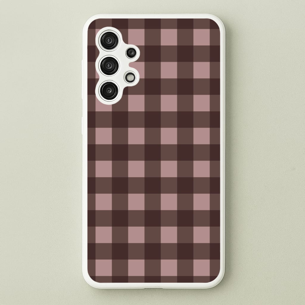Chocolate Gingham Galaxy A13 Case