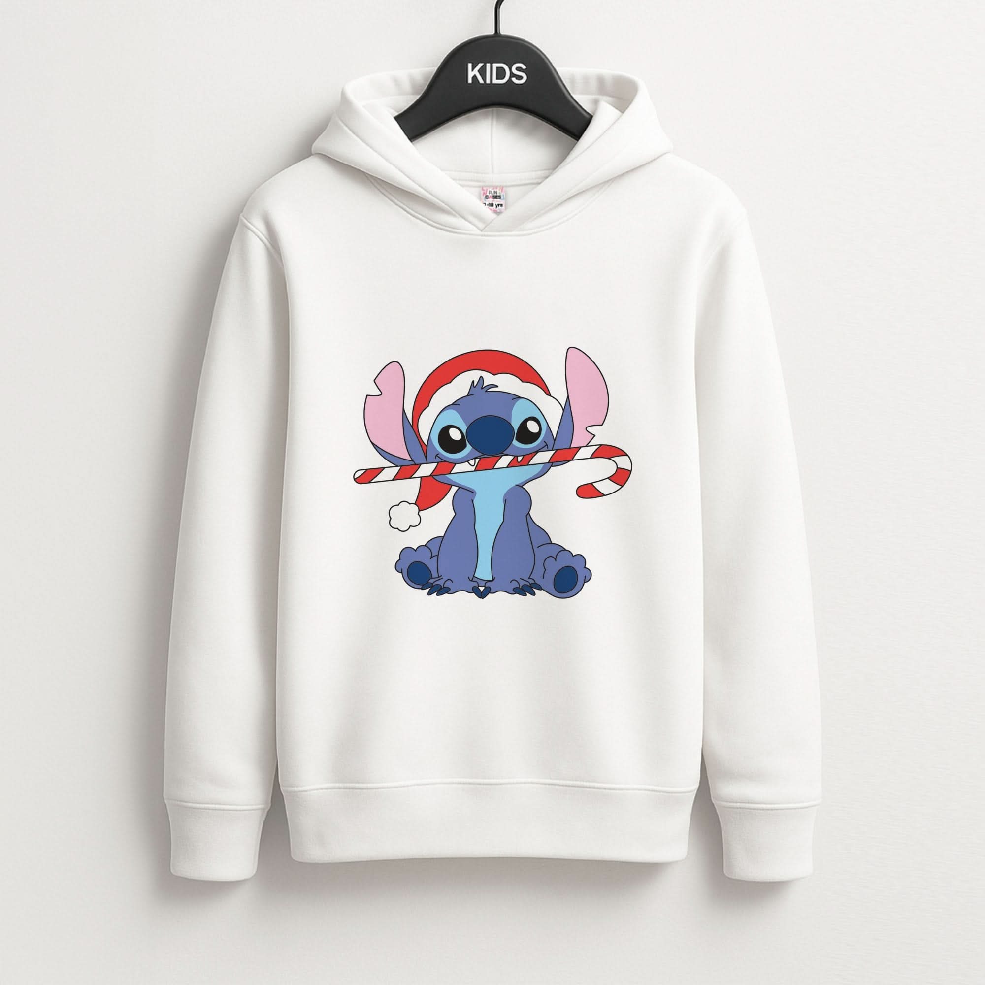 Cute Blue Alien Candycane Kids Hoodie