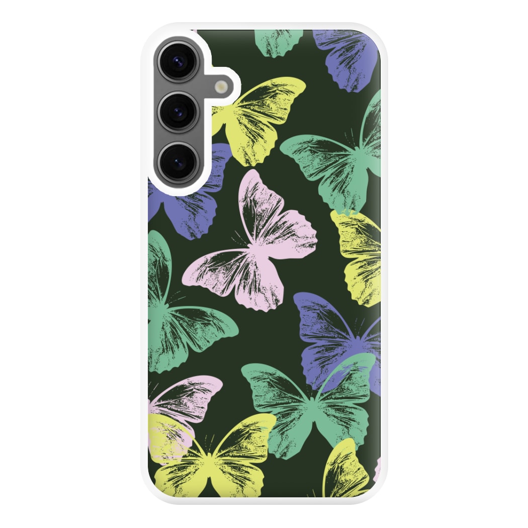 Colourful Butterfly Stamps Pattern Galaxy S24 Case