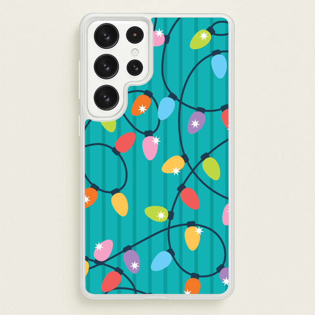 Funky Christmas Lights Pattern Galaxy S22 Ultra Case