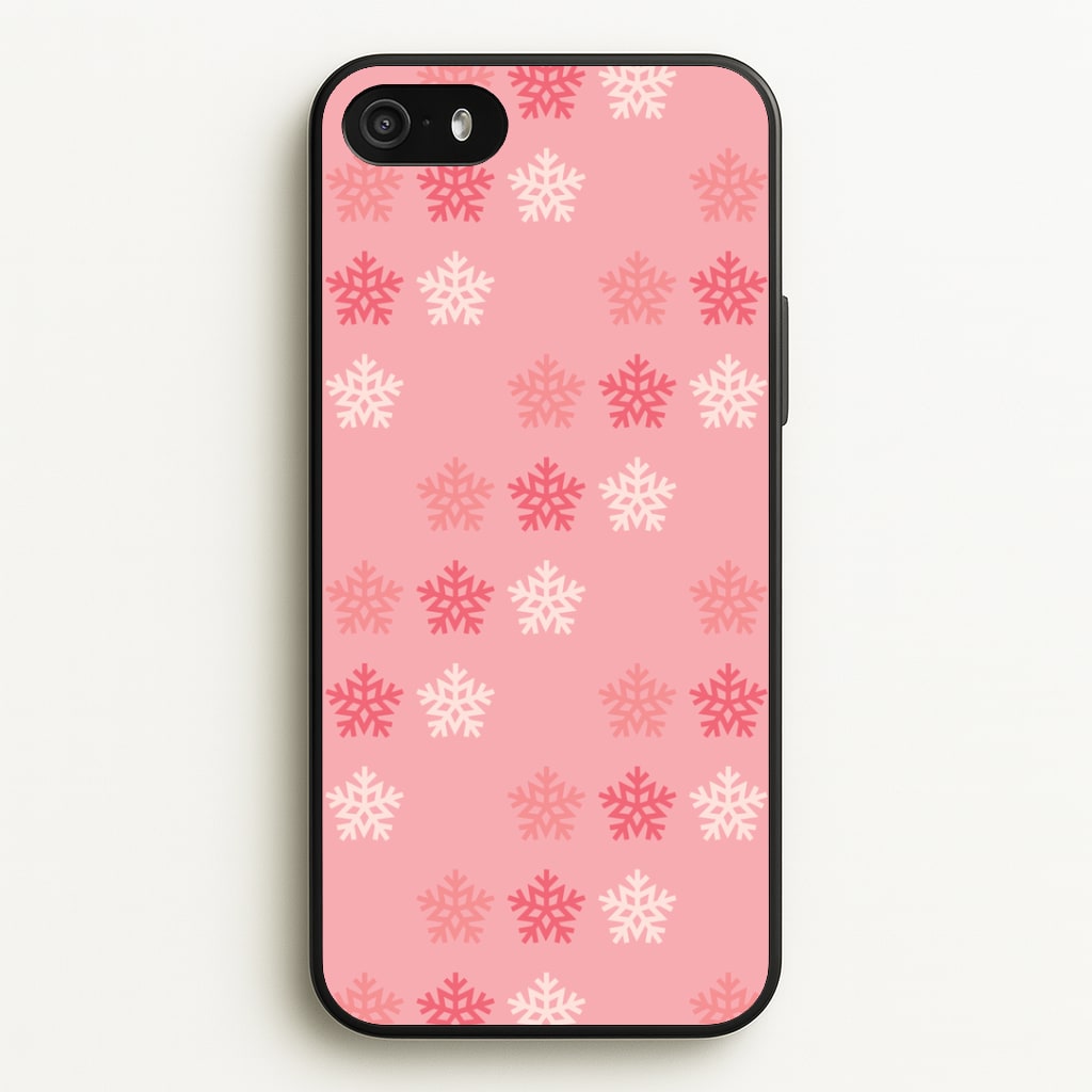 Red Slowflakes Christmas Pattern iPhone 5 / 5s / SE 2016 Case