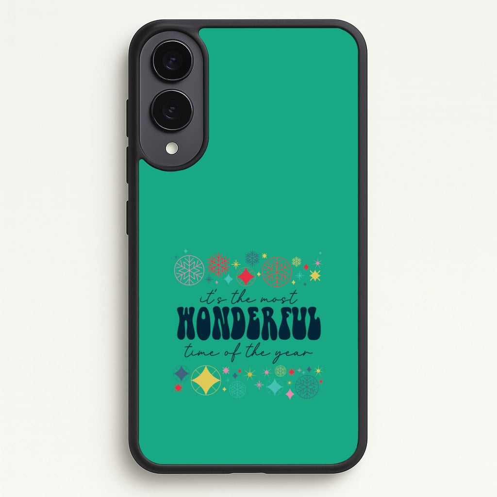 The Most Wonderful Time Of The Year Geometric Galaxy S25 Edge Case