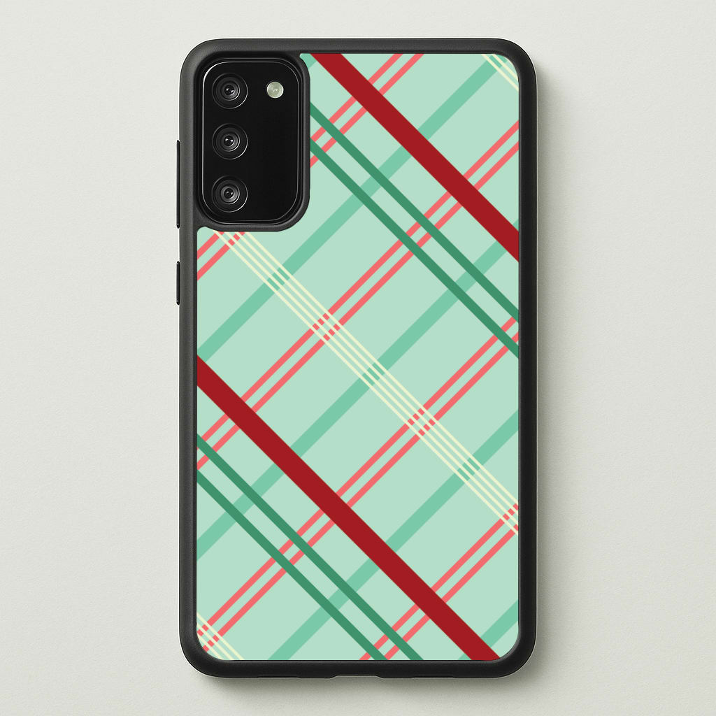 Pastel Tartan Christmas Pattern Galaxy S20 Case