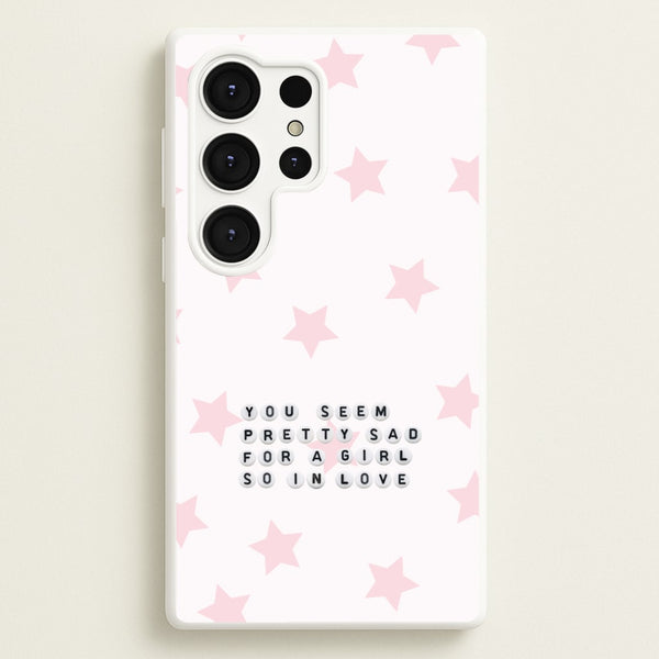 Pretty Sad Letter Beads Galaxy S25 Ultra Case