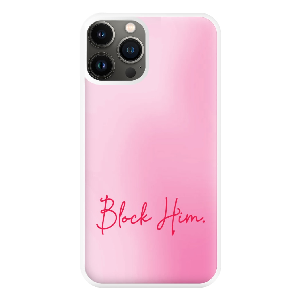 Block Him Pink Gradient iPhone 13 Pro Max Case