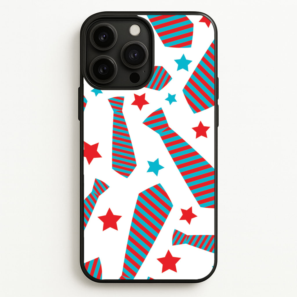 Tie And Stars Pattern iPhone 13 Pro Case