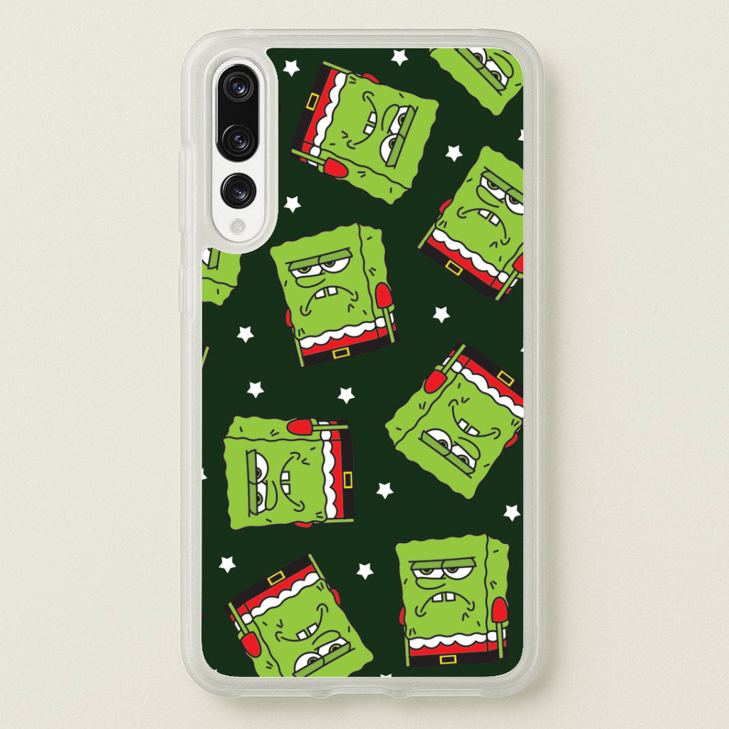 Grumpy Christmas Cartoon Sponge Pattern Huawei P20 Pro Case