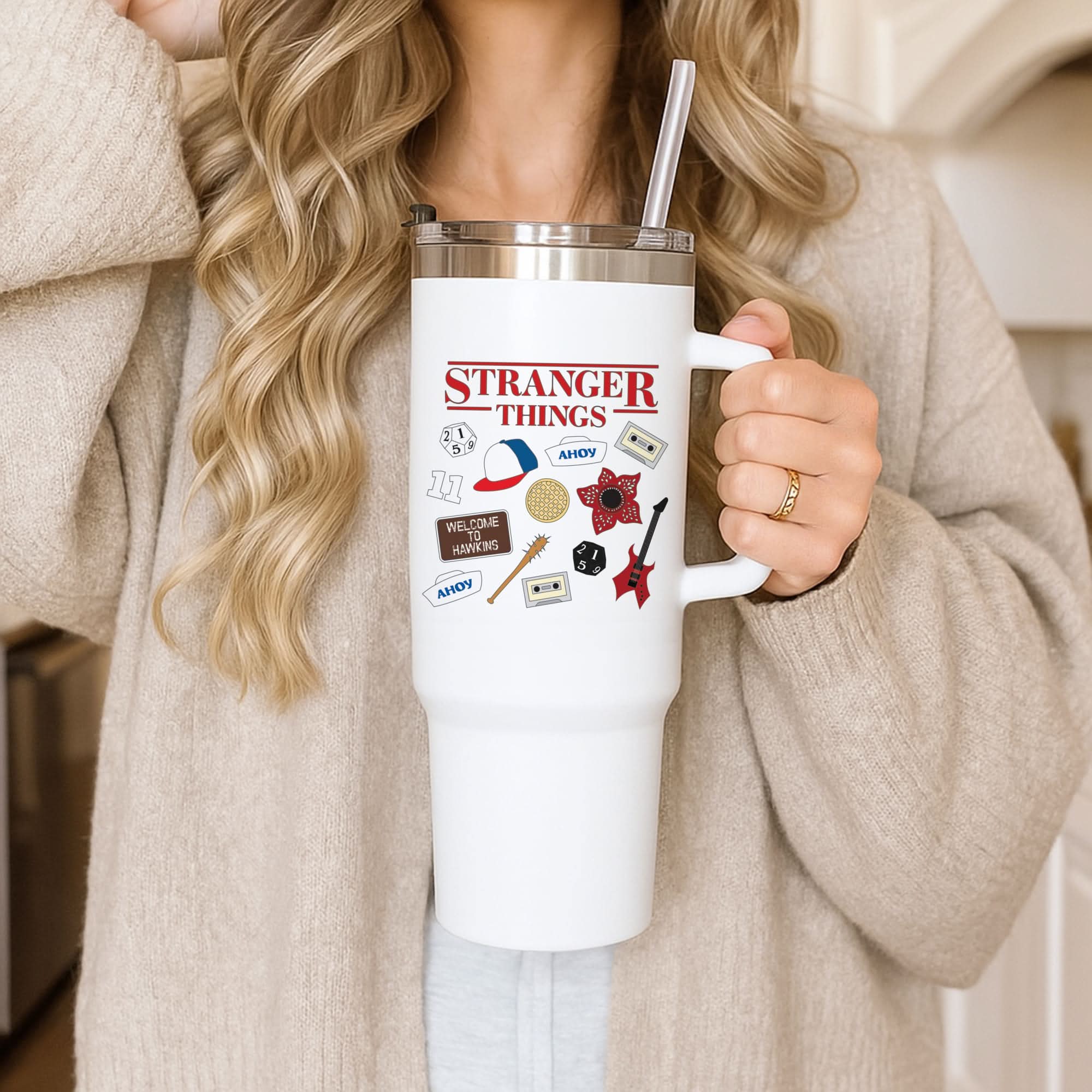 Stranger Things Cartoon Icons Tumbler