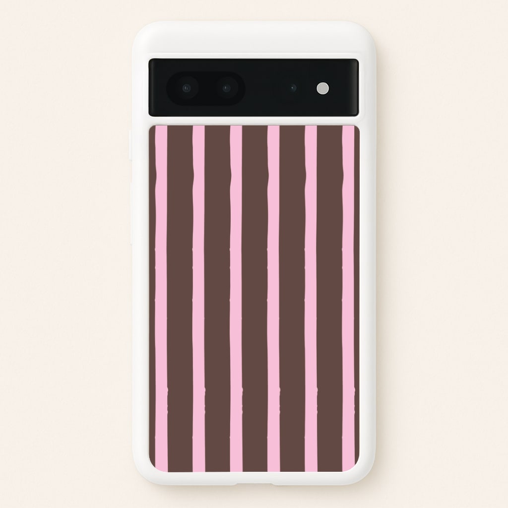 Chocolate & Strawberry Stripes Google Pixel 7 Case