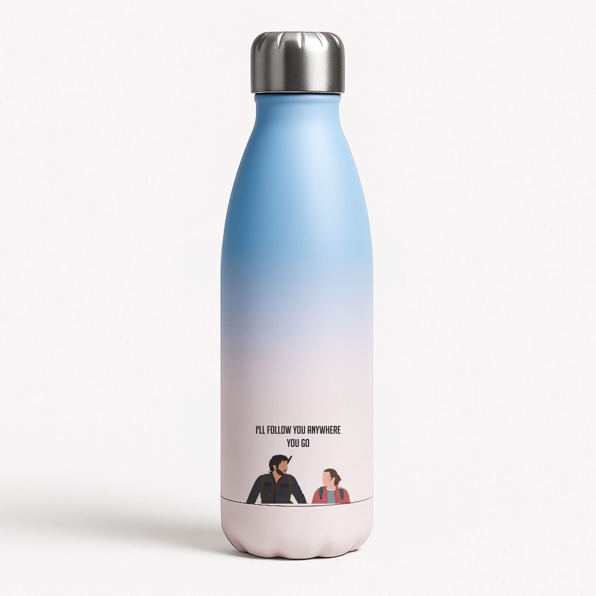I'll Follow You Anywhere Ellie And Joel Blue Water Bottle