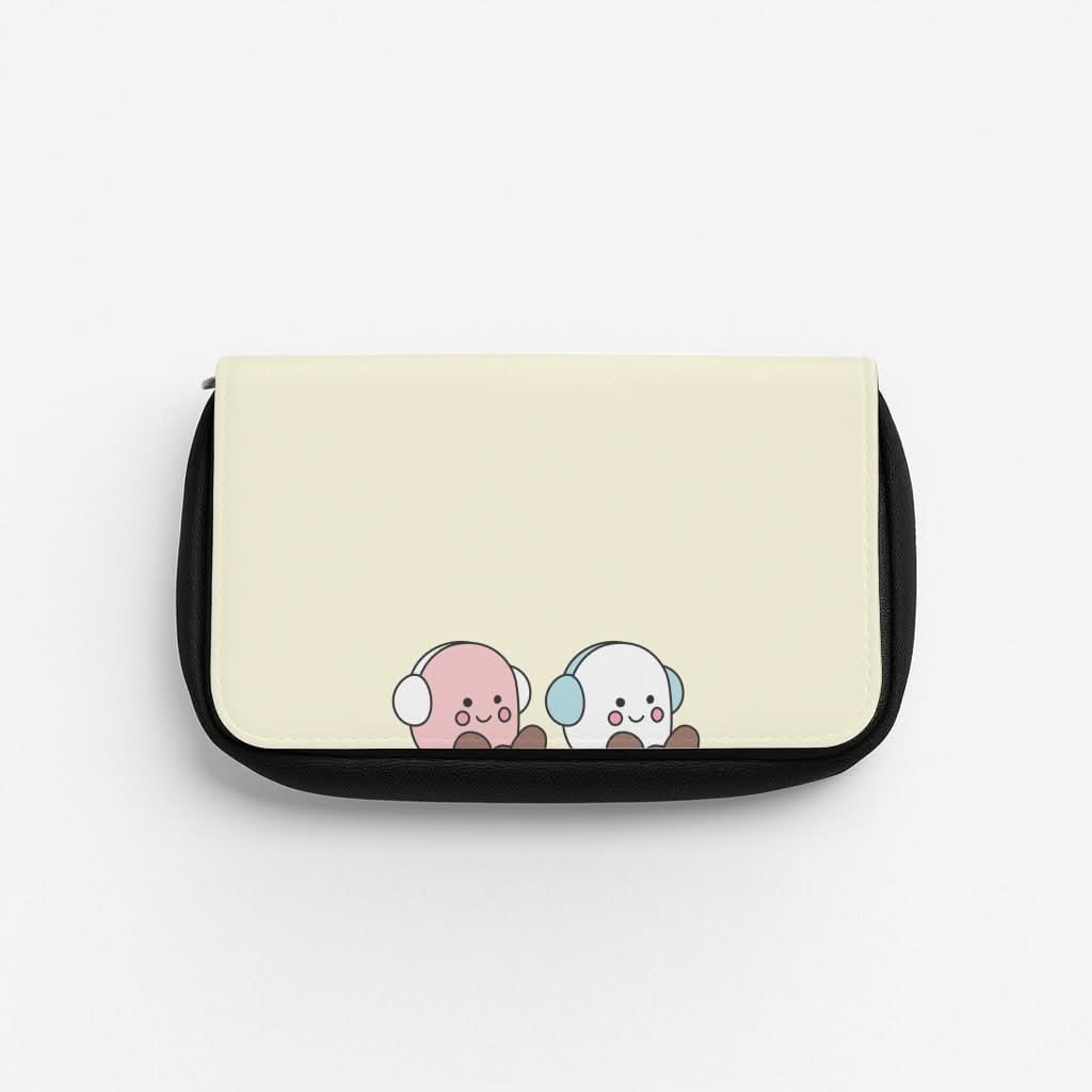 Cute Christmas Marshmellow Plushies Pencil Case