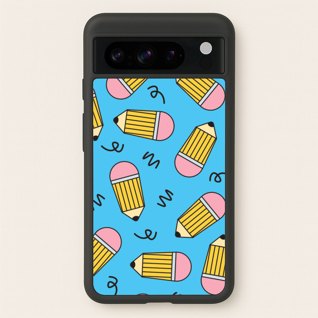 Pencils And Scribbles Pattern Google Pixel 8 Pro Case