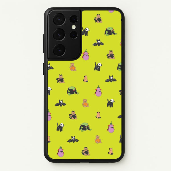 Halloween Plushies Pattern III - Halloween Galaxy S21 Ultra Case