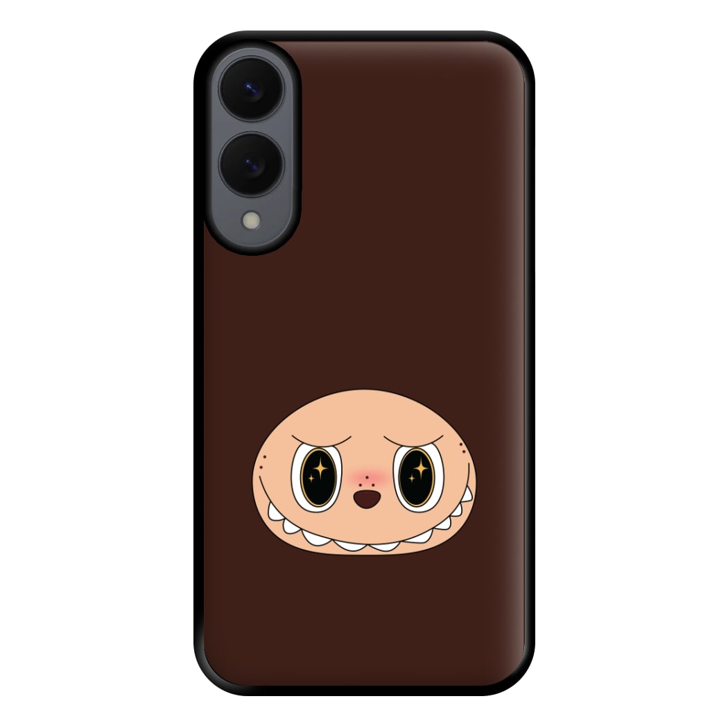 Cute Brown Monster Face Galaxy S25 Edge Case