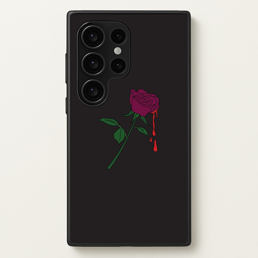 Dark Pink Rose Galaxy S24 Ultra Case