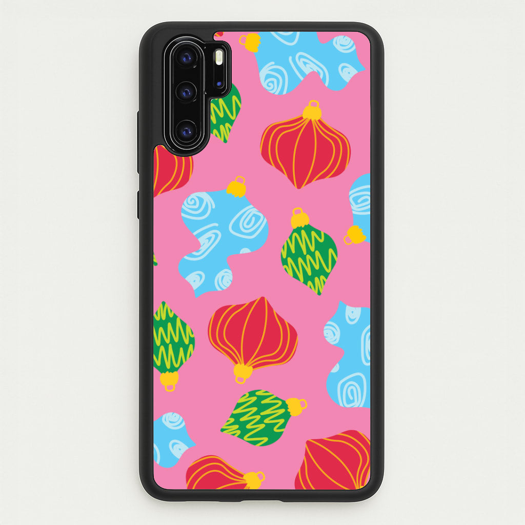 Abstract Christmas Baubles Pattern Huawei P30 Pro Case