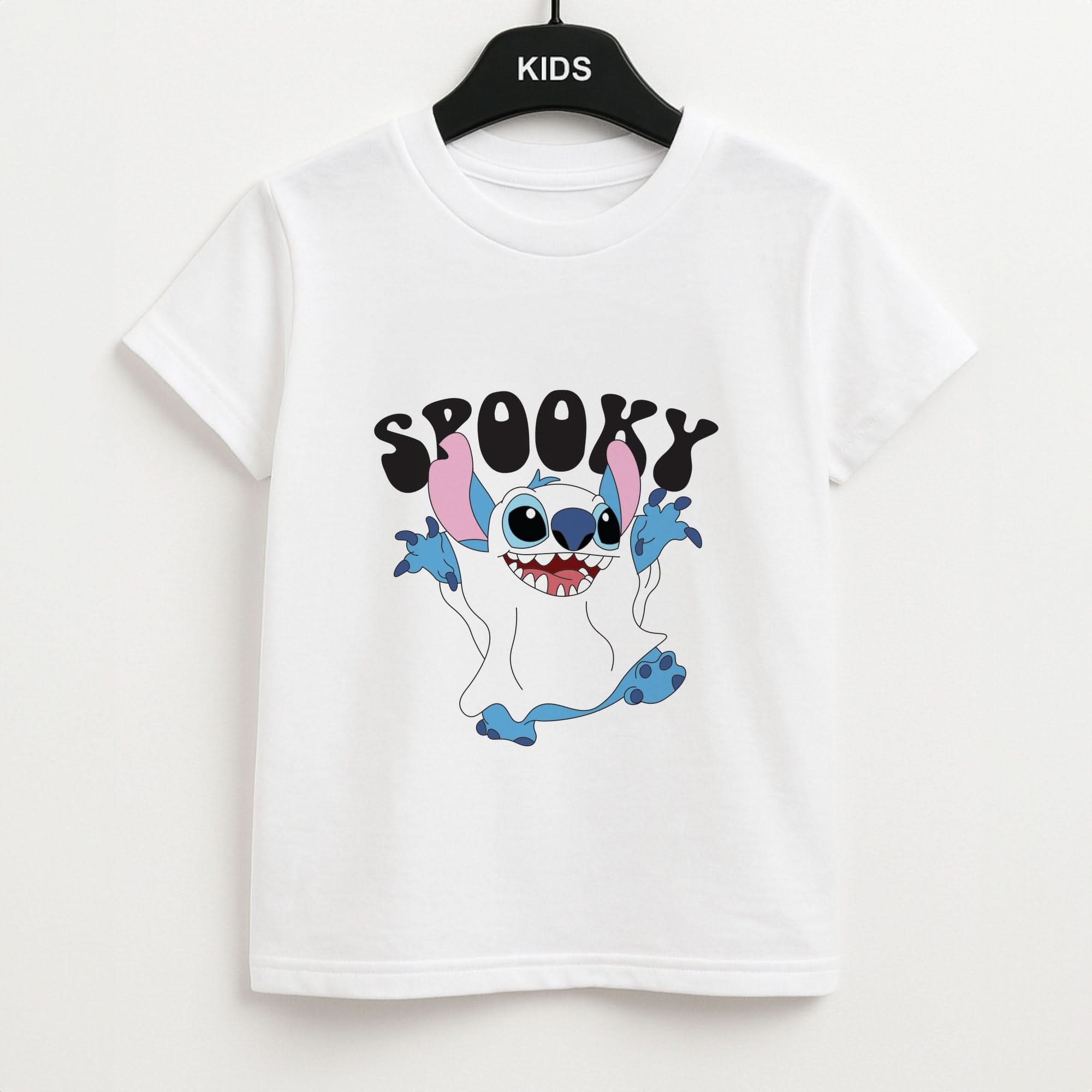 Spooky Cute Blue Alien Kids T-Shirt