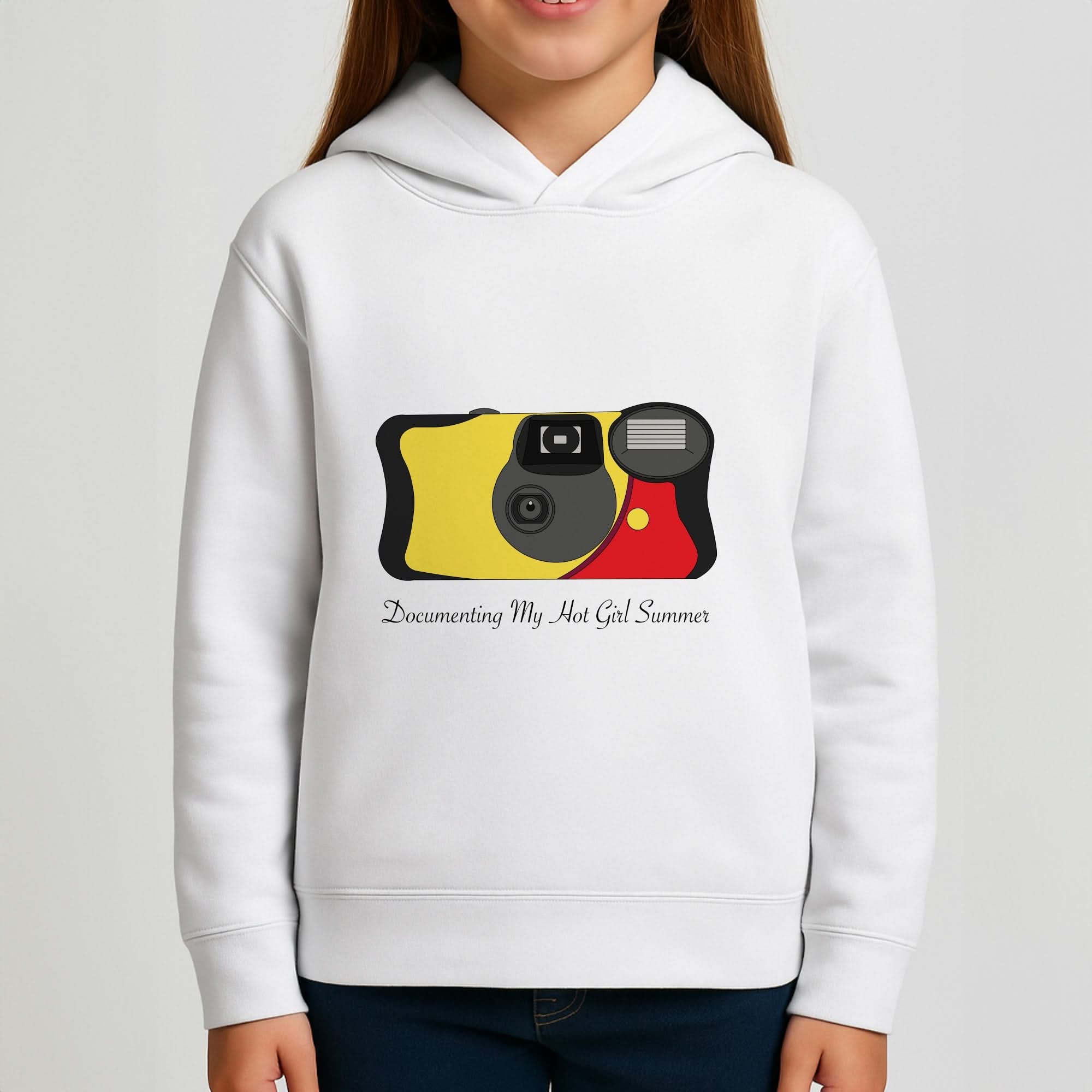 Documenting My Hot Girl Summer Camera Girls Hoodie