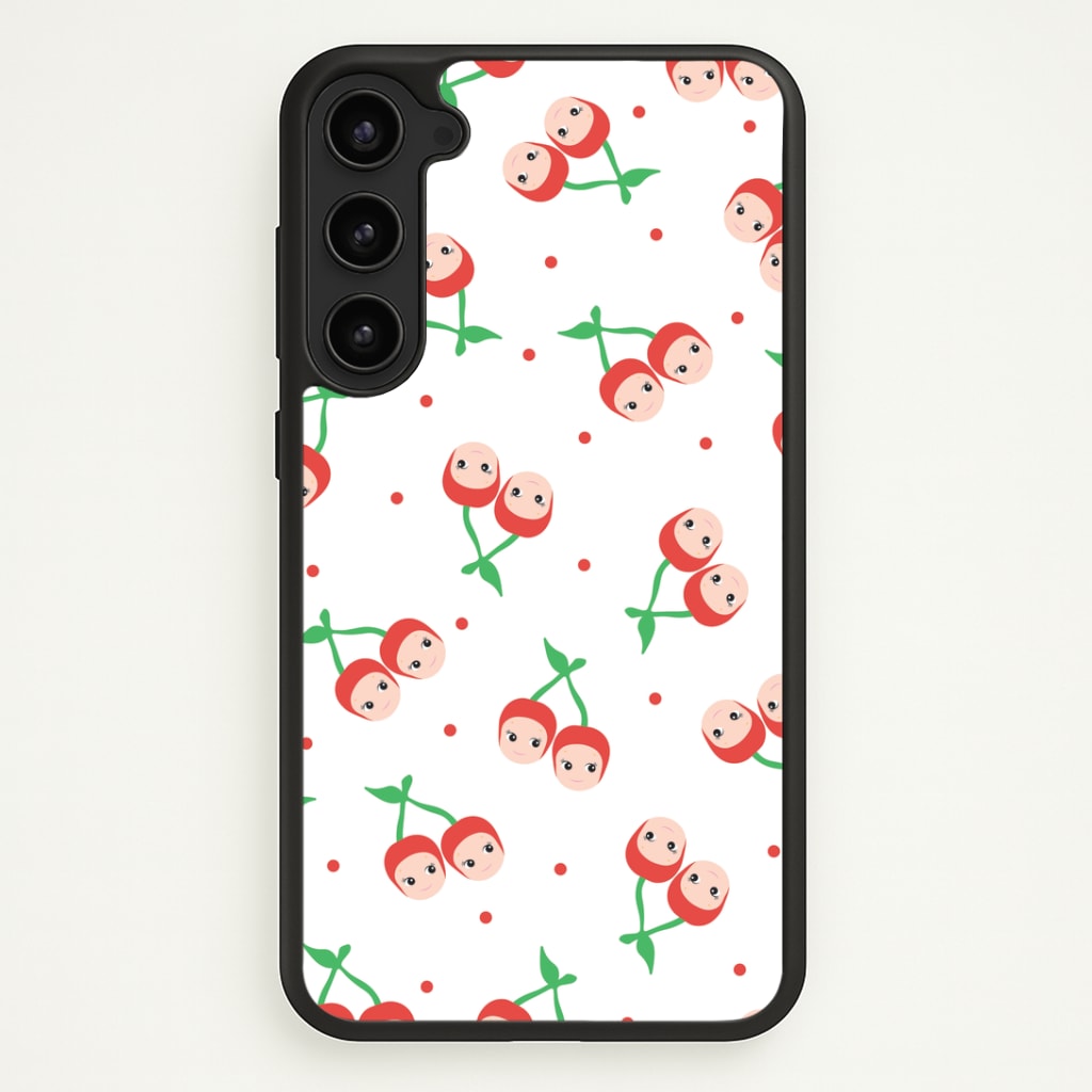 Cherry Angels Pattern Galaxy S23 Plus Case